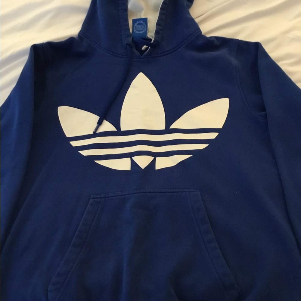Adidas Men’s Small Royal Blue Pullover Hoodie
